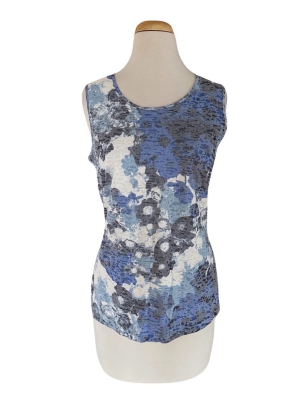 COLDWATER CREEK Women’s Multicolor Cotton Blend Shirt Sz L/14 Sleeveless